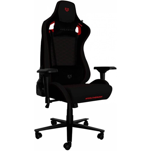 Silla THUNDER TOUR BALAM RUSH GAMER Tela Reclinable 90180 Piston Clase 4 Reposabrazos 4D BR EDITION Negro/Rojo