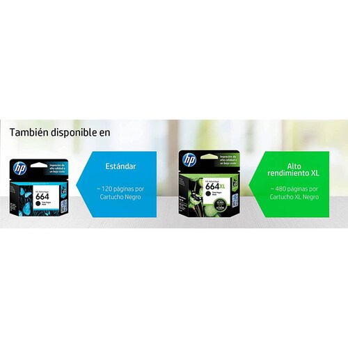 CARTUCHO HP 664XL NEGRO ALTO RENDIMIENTO (F6V31AL)