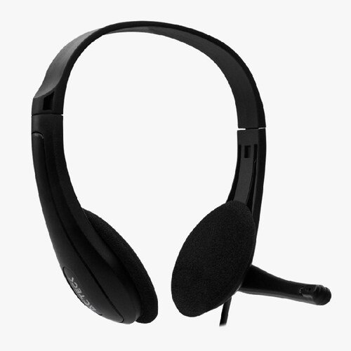 Diadema ACTECK Alambrica con microfono HEADSET SF20 Usb Color Negro (AC-932240)