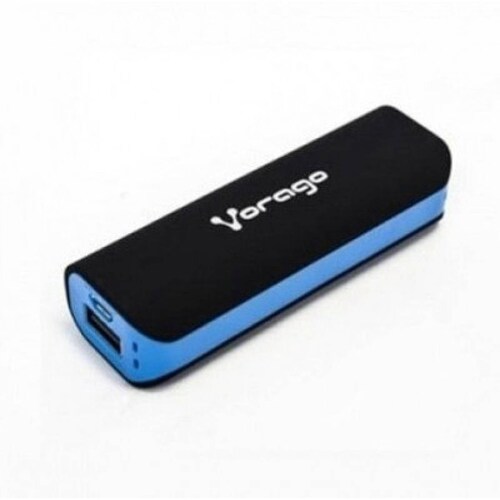POWER BANK VORAGO 2200 mAh NEGRO/AZUL BLISTER C/CABLE PB-150-BL