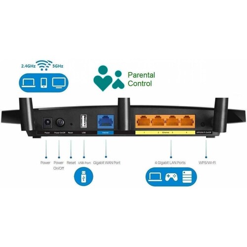 ROUTER WI-FI TP-LINK ARCHERC7 DOBLE BANDA GIGABIT AC1750