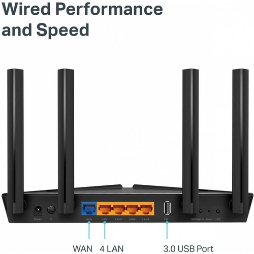 ROUTER WI-FI 6/ DUAL COR CPU MUMIMO 1USB3.0 4 ANTS/ ARCHER AX50