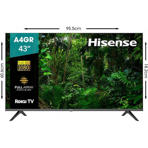 Televisor Hisense A4GR 43" FHD Smart TV Roku/Wi-Fi Control App Smartphone HDMI/USB
