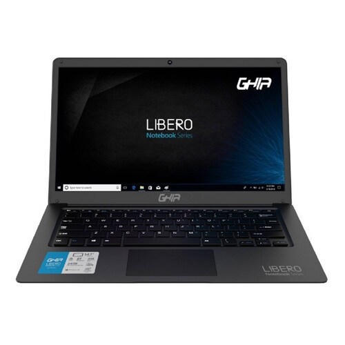 NOTEBOOK GHIA LIBERO 14.1PULG CELERON N3350 4GB 64GB BAHIA 2.5 HDMI WIFI BT W10 PRO COLOR NEGRO