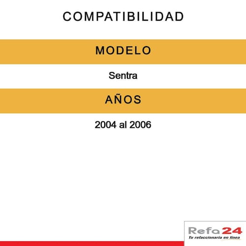Calavera Tyc - Compatible Con Nissan Sentra 2004-2006 - Color De Mica Claro, Con Arnés No, Lado Izqu 