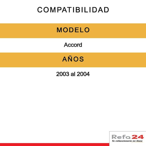 Calavera Depo - Compatible Con Honda Accord 2003-2004 - 4 Ptas, Der, Posición Int. 