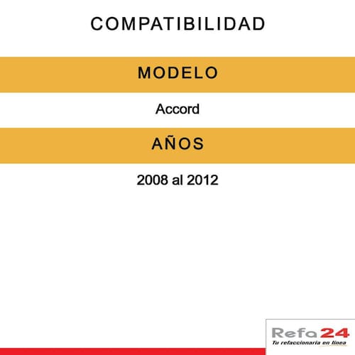 Faro Depo - Compatible Con Honda Accord 2008-2012 - 4 Puertas, Lado Izq 