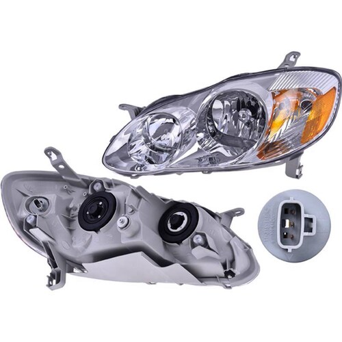 Faro Depo - Compatible Con Toyota Corolla 2003-2004 - Lado Izq 