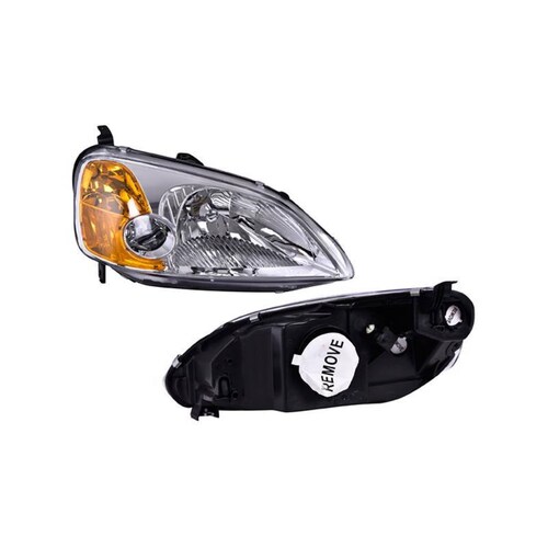 Faro Depo - Compatible Con Honda Civic 2001-2003 - 2 Puertas, Lado Der 