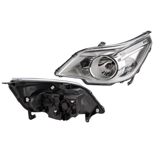 Faro Depo - Compatible Con Chevrolet Tornado 2011-2016 -P/ Foco De Hal, Color Fondo Cromado, Izq 