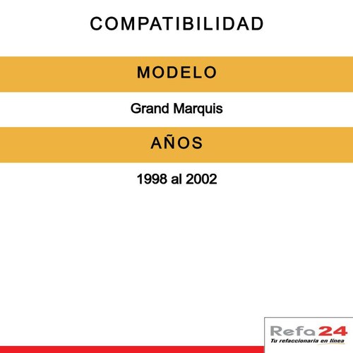 Faro Depo - Compatible Con Grand Marquis 1998-2002 - Lado Der 