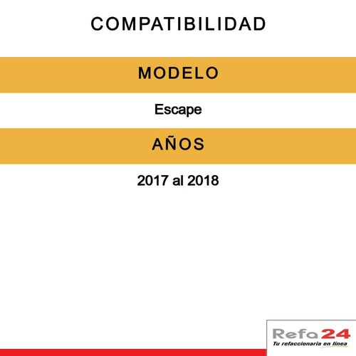 Faro Tyc - Compatible Con Escape 2017-2018 - Diseño Fondo Cromado, Lado Izquierdo (Piloto) 