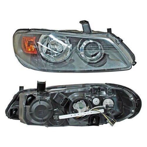 Faro Tyc - Compatible Con Nissan Almera 2003-2005 - Acabado Fondo Gris, Lado Derecho (Copiloto) 