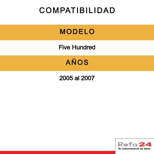 Faro Tyc - Compatible Con Five Hundred 2005-2007 - Lado Izquierdo (Piloto) 