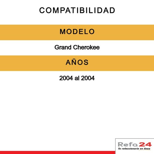 Parrilla - Compatible Con Grand Cherokee 2004 - Color Cromada Jeep 