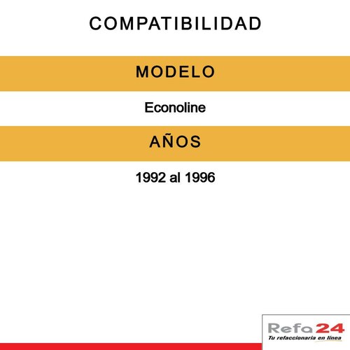 Parrilla - Compatible Con Econoline 1992-1996 - Color Cromada 