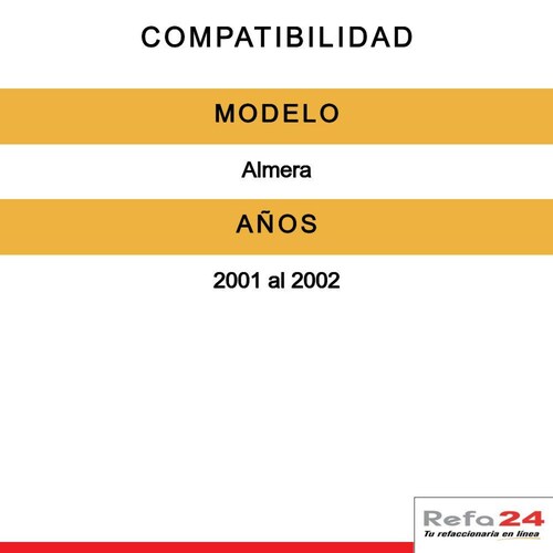 Cuarto Tyc - Compatible Con Nissan Almera 2001-2002 - Lado Derecho (Copiloto), Posición Punta 