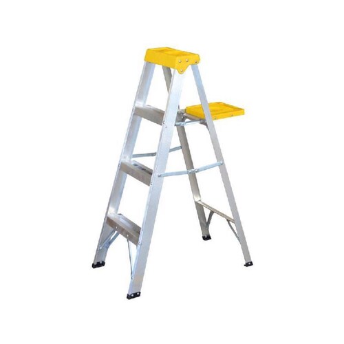 Escalera de aluminio tipo tijera- 3 peldaños- 1.21mt - Codigo: ET3 - Marca: Surtek 