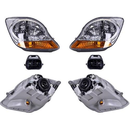 Faros compatible con Pontiac Matiz 2006-2015 - Para Foco De Halógeno - 2 Piezas 