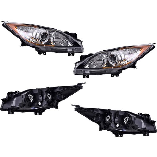 Faros compatible con Mazda 3 2010-2013 - Manual - para Foco de Halógeno - 2 Piezas 