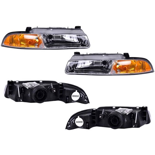 Faros compatible con Chrysler Cirrus 1998-2000 - Con Base - 2 Piezas 