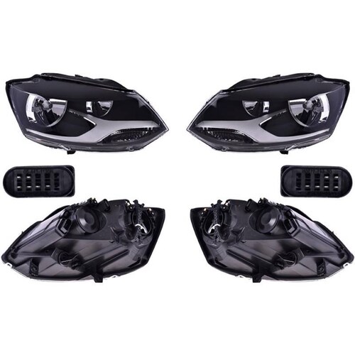 Faros compatible con Volkswagen Crossfox 2011-2015 - para Foco de Halógeno - 2 Piezas 