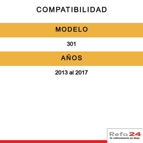 Tolva De Salpicadera Tyi - Compatible Con Peugeot 301 2013-2017 