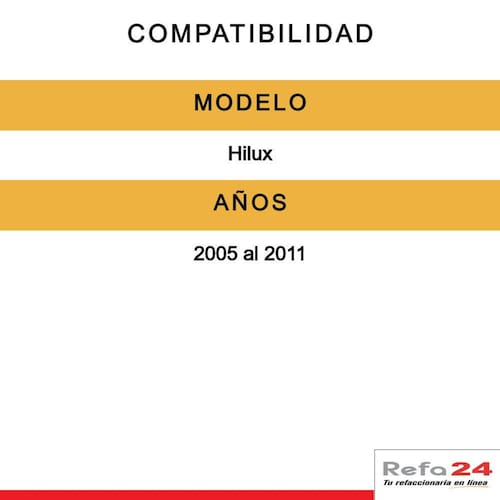 Tolva De Salpicadera Tyi - Compatible Con Toyota Hilux 2005-2011 