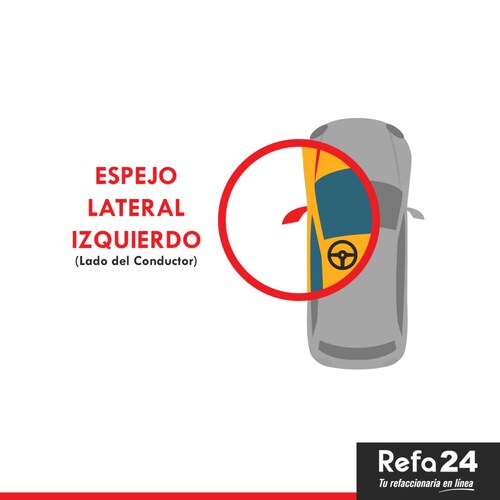 Espejo - CV AVEO 2019 S/Desempañante Electrico Izquierdo
