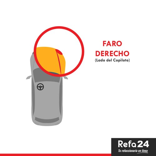 Faro de Niebla - CV CHEVY C2 2005 C/Parrilla, S/Focos, Der 