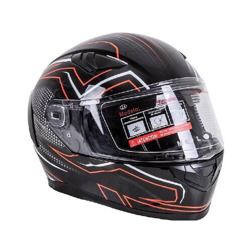 Casco cerrado doble visor, gráfico tron talla XL 