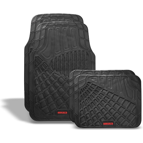 Tapetes para auto de hule  negro de lujo