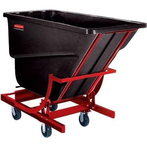 Contenedor De Volteo De 765 Lts Negro Fg105943bla Rubbermaid 