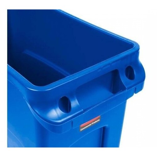 Contenedor Slim Jim C/canales De Vent. Azul Rubbermaid 