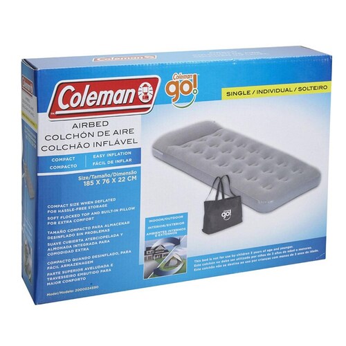 COLCHON DE AIRE INFLABLE INDIVIDUAL GO COLEMAN 