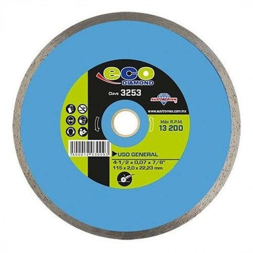 Disco Diamante 4 1/2 Continuo Austromex 3253 1 Pzs 