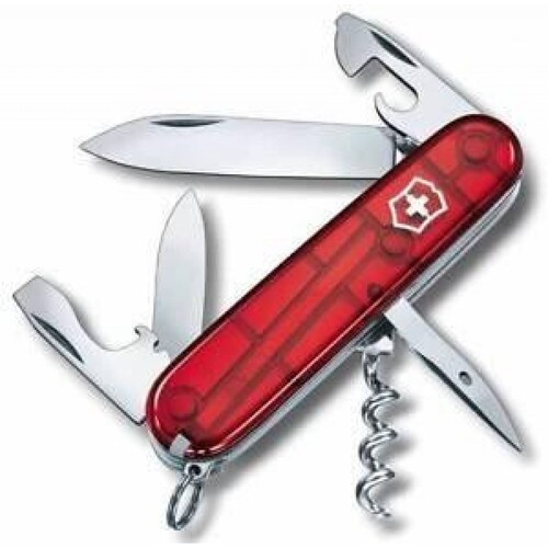 Navaja Spartan Roja Transparente 12 Usos Victorinox 1.3603.t 