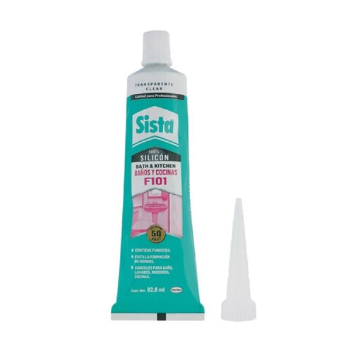 SILICON BAÑOS Y COCINAS TRANSPARENTE 82.8 ML SISTA 