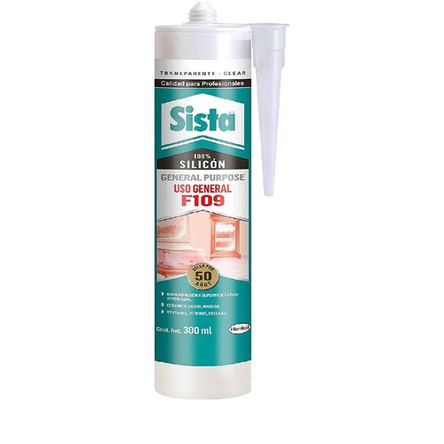 SILICON USO GENERAL NEGRO 300 ML SISTA 
