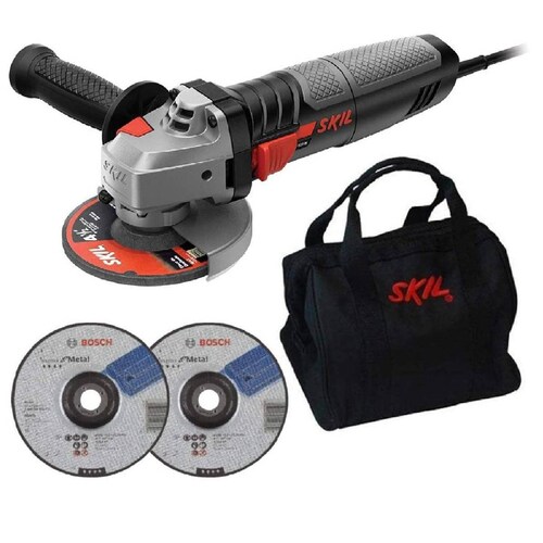 ESMERILADORA 4 1/2 830W 11,000RPM BOLSA NYLON, 2 DISCOS SKIL 