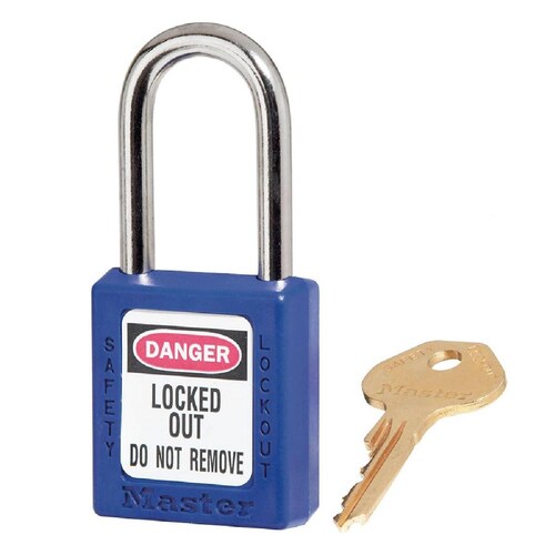 Candado de seguridad termoplastico azul 410blu master 