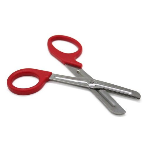 SUPER TIJERA RECTA INOXIDABLE ROJA CAJA CON 30, MAPLE TOOLS 