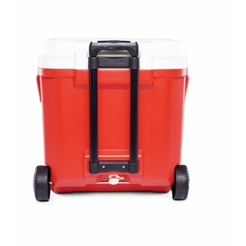 HIELERA 60 QT CON RUEDA ROJO ESTRELLA 90 LATAS IGLOO 