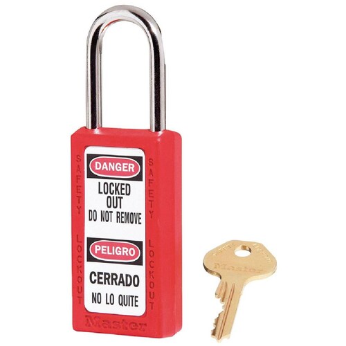 CANDADO DE SEGURIDAD TERMOPLASTICO ROJO MASTER 