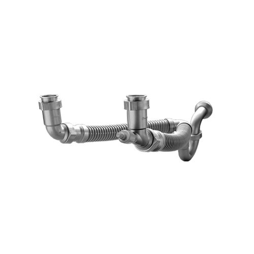TRAMPA FLEXIBLE P/FREGADERO DE DOS TARJAS COFLEX 