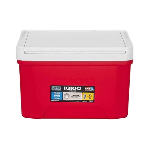 HIELERA LAGUNA 9 QT ROJA 13 LATAS IGLOO 