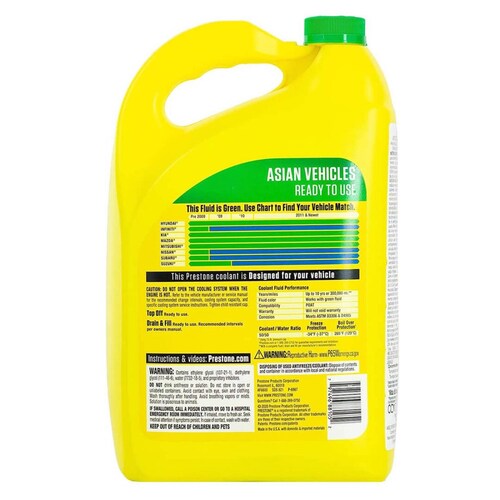 ANTICONGELANTE LISTO P/USAR 50/50 AUTOS ASIATICOS PRESTONE 