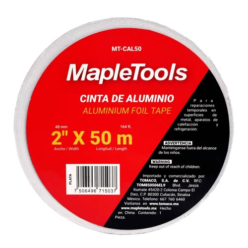 3 CINTAS DE ALUMINIO 2 PULG X 50 MTS MAPLE TOOLS 