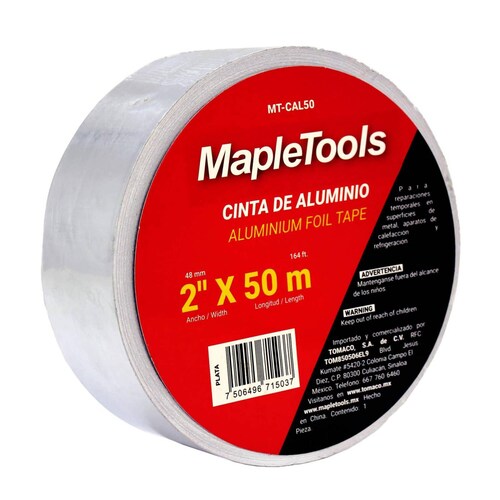 3 CINTAS DE ALUMINIO 2 PULG X 50 MTS MAPLE TOOLS 