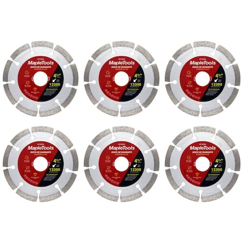 DISCO DE DIAMANTE PARA CONCRETO SEGMENTADO 4 1/2" 6 PIEZAS 